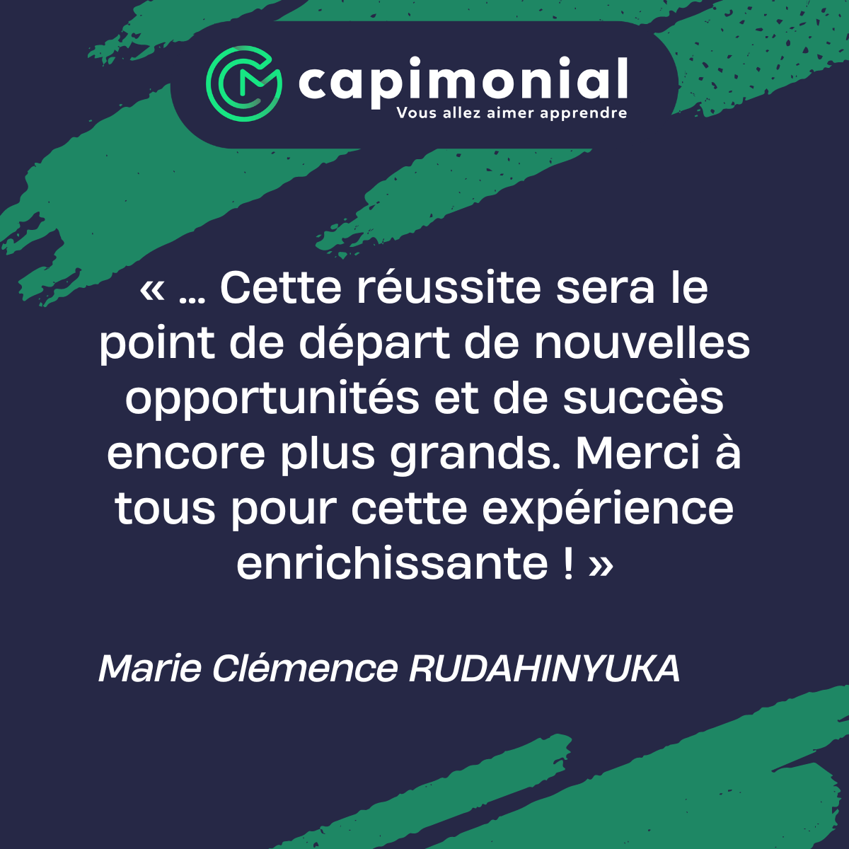 100% de réussite à la formation IAS 1 : Une réussite collective. Formez-vous avec Capimonial pour un avenir professionnel brillant.